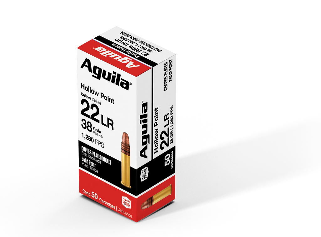 Aguila .22 Rimfire LR HV Hollow Point 38 Grain Rifle Cartridges