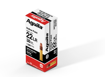 Aguila .22 Rimfire LR HV Hollow Point 38 Grain Rifle Cartridges