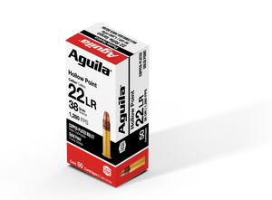 Aguila .22 Rimfire LR HV Hollow Point 38 Grain Rifle Cartridges