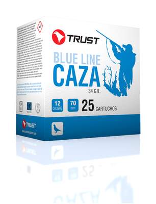 Trust Caza Blue Line 12 Gauge No 5, No 6 & No 7 Shotgun Cartridges 34gr